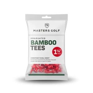 Masters Bamboo Graduated Golf Tees 1 1/4" - 32mm Bag 25 Red
