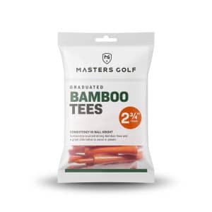 Masters Bamboo Graduated Golf Tees 2 3/4" - 70mm Bag 20 Orange