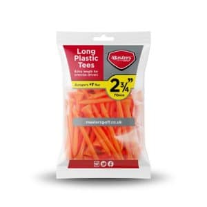 Masters Plastic Long Straight Golf Tees 2 3/4" - 70mm Bag 30 Orange
