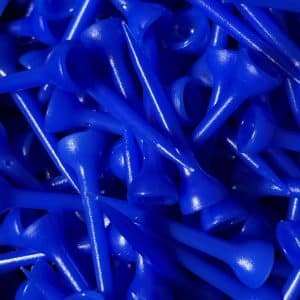 ECOTEES® Plastic Short Straight Golf Tees 32mm Bag 100 Blue