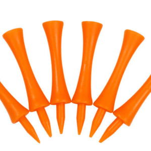 ECOTEES® Plastic Graduated Golf Castle Tees 67mm Bulk Bag 100 Orange
