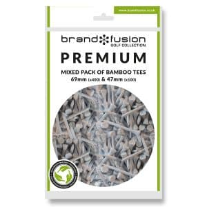 Brand Fusion Bamboo Straight Golf Tees 69mm x 400 & 47mm x 100