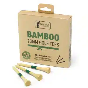 On Par Bamboo Straight Golf Tees 70mm 2 3/4" Eco Box 30 Natural