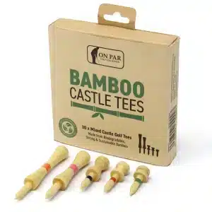 On Par Bamboo Graduated Golf Tees Mixed Size Variety Eco Box 30 Natural